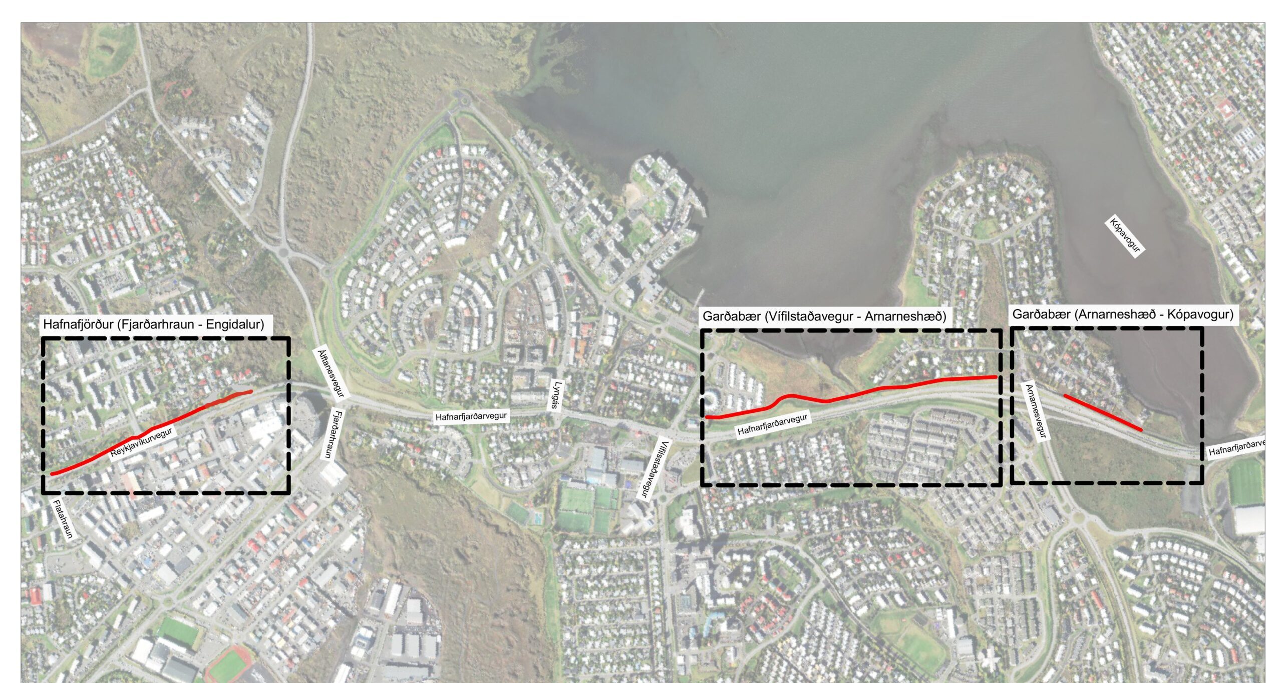Útboð á göngu- og hjólastígum í Hafnarfirði og Garðabæ